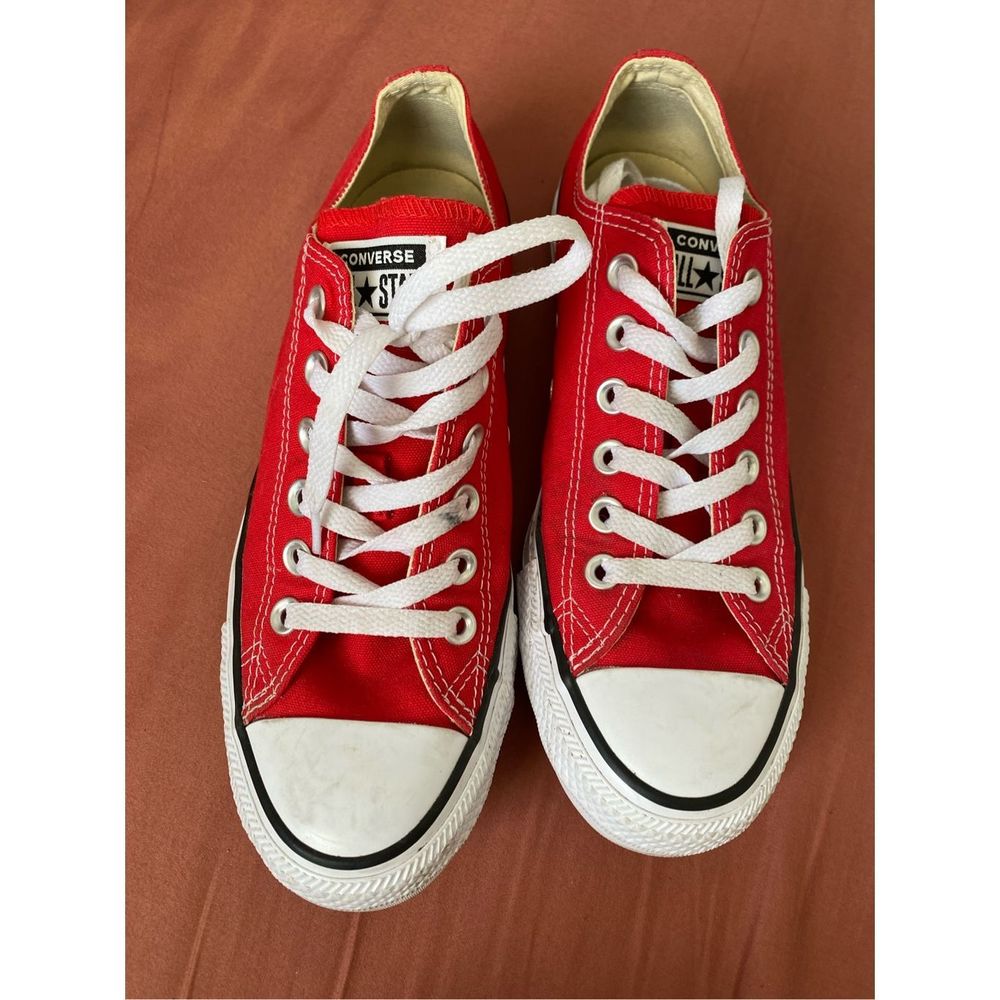 unisex low top red converse